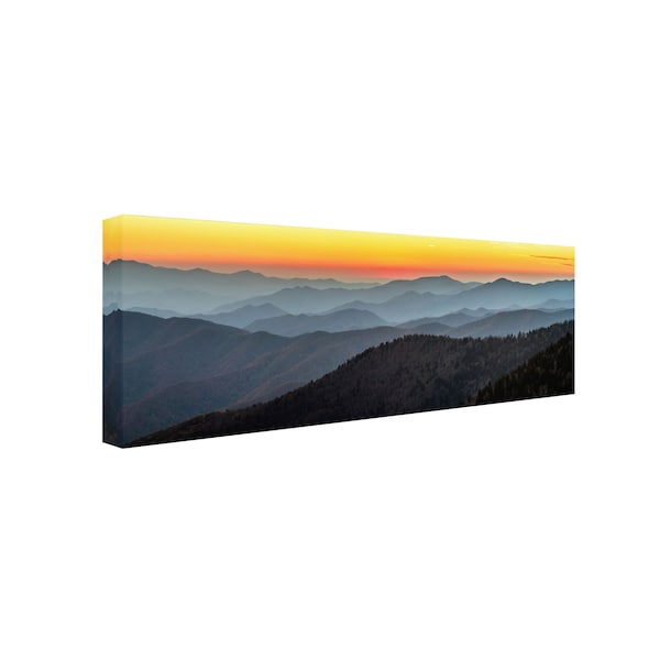 Pierre Leclerc 'Great Smoky Sunset' Canvas Art,16x47